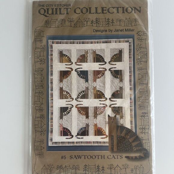 The City Stitcher Sawtooth Cats & Patches Of Joy Vintage Quilting Patterns - Picture 2 of 5
